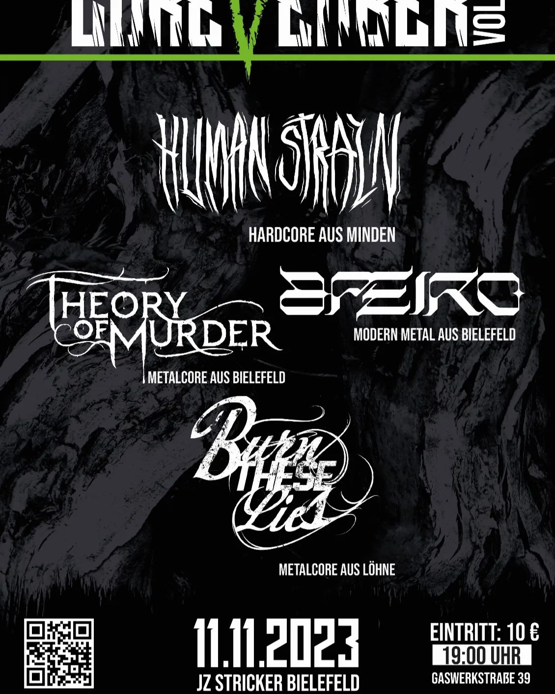 !!!!!NEWS,NEWS,NEWS!!!!!
Wir sind unglaublich stolz euch mitteilen zu können:
@corevember geht dieses Jahr in die zweite Runde🔥🔥🔥
Wir sind extrem hyped das @humanstrain_hc @apeiro.band und @burntheselies mit am Start sind💯
Markiert euch schonmal den 11.11.23 ganz fett im Kalender.
Riesen Dank geht an das @jz.stricker
die erneute Möglichkeit das CoreVember zu veranstalten❤️
Wir sehen uns!
--‐-----------------------------------------------------------
!!!!!NEWS,NEWS,NEWS!!!!!
We are stoked to announce:
@corevember is running wild again🔥🔥🔥
We are also hyped to share the stage with @humanstrain_hc @apeiro.band and @burntheselies 💯
Mark the 11th of november in your calendar.
Big thanks goes to @jz.stricker
for the next opportunity of running CoreVember❤️
See you there!
#metal #metalcore #hardcoremusic #livemusic #gig #bielefeld #corevember #jzstricker
